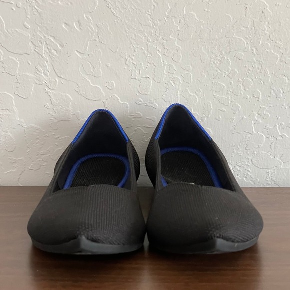 Rothys The Point Womens 8 Black Knit Mesh Ballet Flats Casual Comfort Slip-Ons - Picture 3 of 9